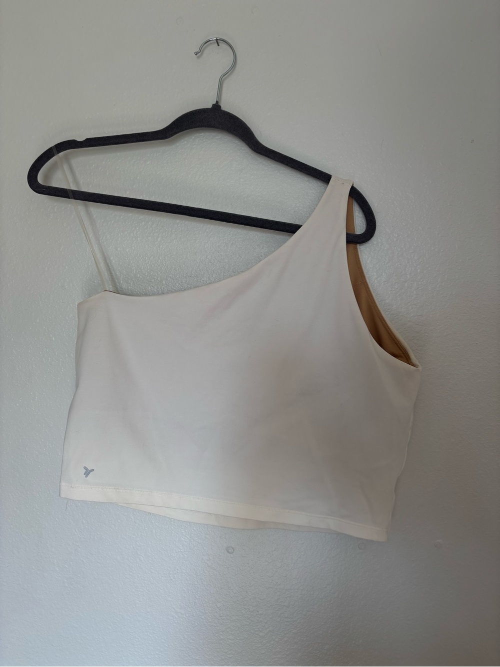 Old Navy One-Shoulder Cream Crop Top - Picture 3 of 3